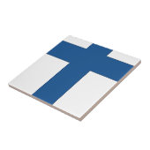 Finnland-Flagge Fliese (Seite)