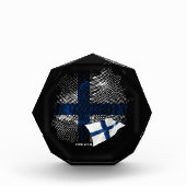 Finnland-Flagge Fotoblock (Vorderseite)