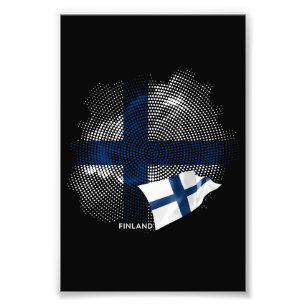 Finnland-Flagge Fotodruck