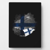Finnland-Flagge Fotoplatte (Vorderseite)