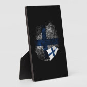 Finnland-Flagge Fotoplatte (Seite)