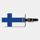 Finnland-Flagge Gepäckanhänger (Vorderseite horizontal)
