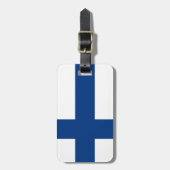 Finnland-Flagge Gepäckanhänger (Vorderseite vertikal)