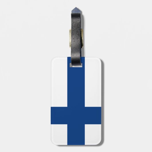 Finnland-Flagge Gepäckanhänger (Rückseite vertikal)
