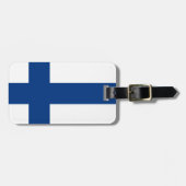 Finnland-Flagge Gepäckanhänger (Vorderseite horizontal)