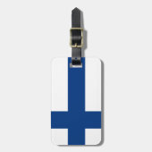 Finnland-Flagge Gepäckanhänger (Vorderseite vertikal)