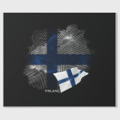 Finnland-Flagge Geschenkpapier (Flach)
