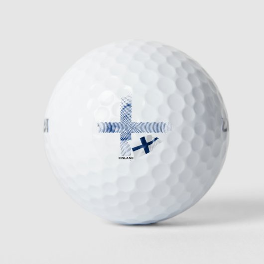 Finnland-Flagge Golfball (Vorderseite)