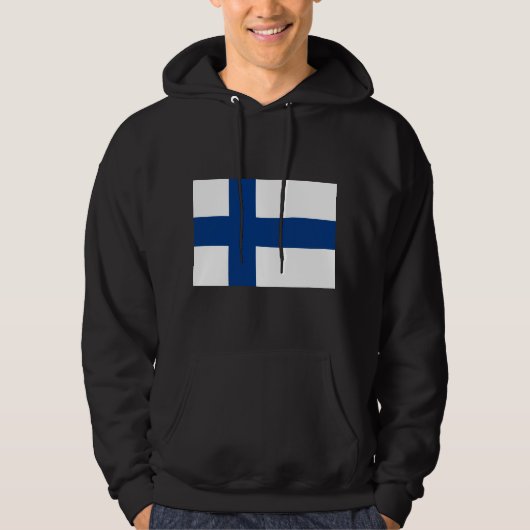 Finnland-Flagge Hoodie (Vorderseite)