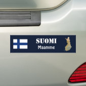 Finnland-Flagge + Karten-Autoaufkleber Autoaufkleber (Auf Auto)