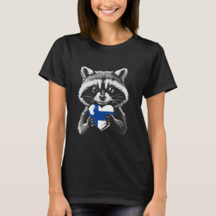 Finnland-Flagge Lemur Herz Finnische Wurzeln Finni T-Shirt