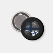 Finnland-Flagge Magnet (Vorderseite/Rückseite)