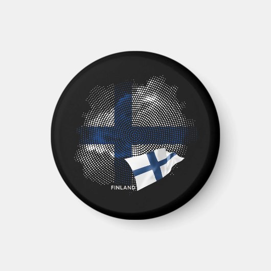 Finnland-Flagge Magnet (Vorne)