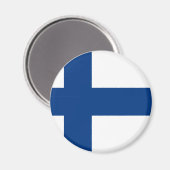 Finnland-Flagge Magnet (Vorderseite/Rückseite)