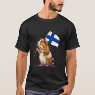 Finnland-Flagge Meerschweinchen Finn Finnische Wur T-Shirt