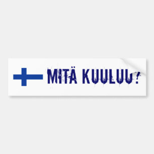 Finnland-Flagge, Mita Kuuluu? Autoaufkleber
