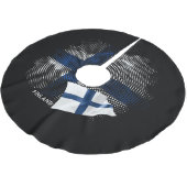 Finnland-Flagge Polyester Weihnachtsbaumdecke (Schrägansicht)