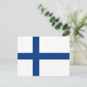 Finnland-Flagge Postkarte (Stehend Vorderseite)