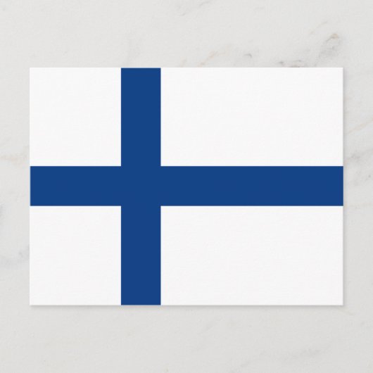 Finnland-Flagge Postkarte (Vorderseite)