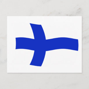 Finnland Flagge Postkarte