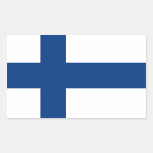 Finnland-Flagge Rechteckiger Aufkleber