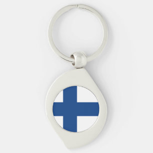 Finnland-Flagge Schlüsselanhänger