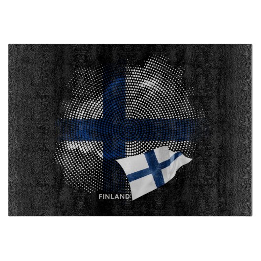Finnland-Flagge Schneidebrett (Vorderseite)