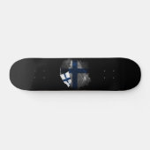 Finnland-Flagge Skateboard (Horizontal)