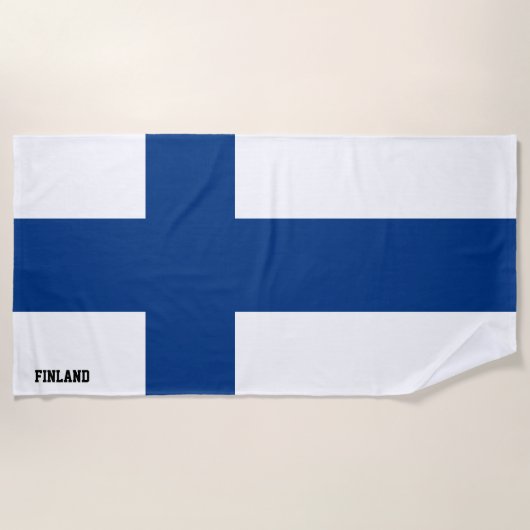 Finnland Flagge Splendid Patriotic Strandtuch (Vorderseite)