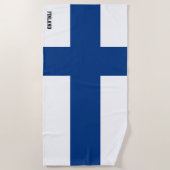 Finnland Flagge Splendid Patriotic Strandtuch (Vorderseite)