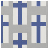 Finnland-Flagge Stoff (Nahaufnahme)