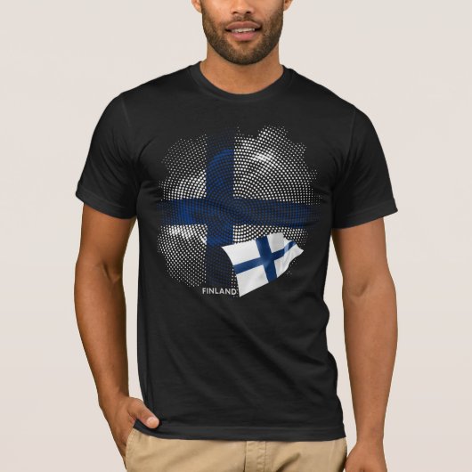 Finnland-Flagge T-Shirt (Vorderseite)