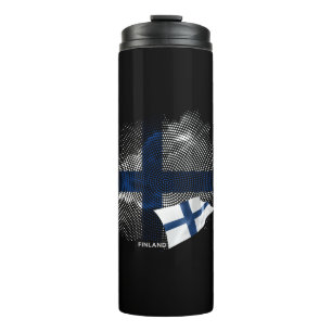 Finnland-Flagge Thermosbecher