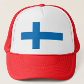 Finnland-Flagge Truckerkappe (Vorderseite)
