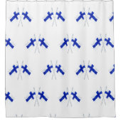 Finnland Flaggen Duschvorhang (Vorderseite)