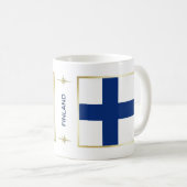 Finnland Flaggen + Karte Tasse (VorderseiteRechts)