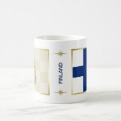 Finnland Flaggen + Karte Tasse (Mittel)