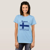 Finnland - Flaggen + Karte + Text-T - Shirt (Vorne ganz)