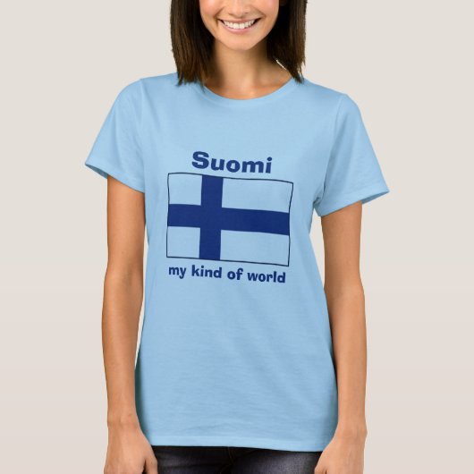 Finnland - Flaggen + Karte + Text-T - Shirt (Vorderseite)