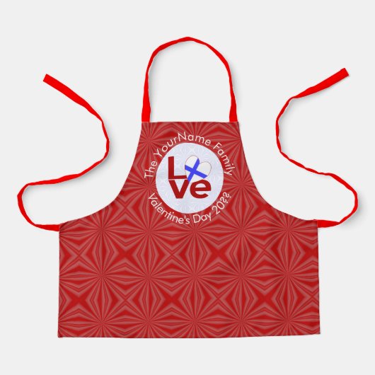 Finnland Flaggen Rote LIEBE Personalisierte Kinder Schürze (Vorderseite)