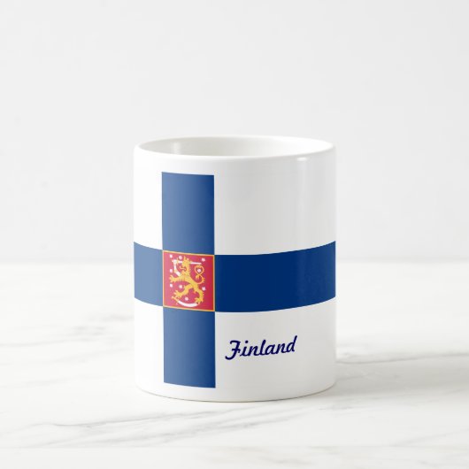 Finnland-Flaggen-Tasse Kaffeetasse (Mittel)