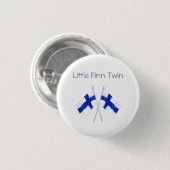 Finnland Flaggen - Twin Button (Vorne & Hinten)