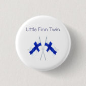 Finnland Flaggen - Twin Button (Vorderseite)