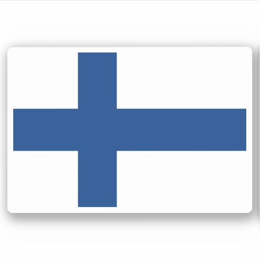 Finnland Flaggenaufkleber Aufkleber (Vorderseite)