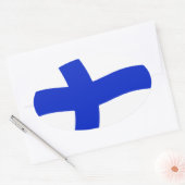 Finnland Flaggenaufkleber Ovaler Aufkleber (Umschlag)