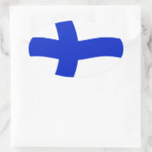 Finnland Flaggenaufkleber Ovaler Aufkleber (Tasche)