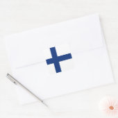 Finnland Flaggenaufkleber Quadratischer Aufkleber (Umschlag)
