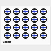 Finnland Flaggenaufkleber Runder Aufkleber (Blatt)