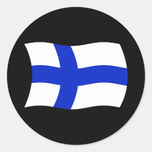 Finnland Flaggenaufkleber Runder Aufkleber