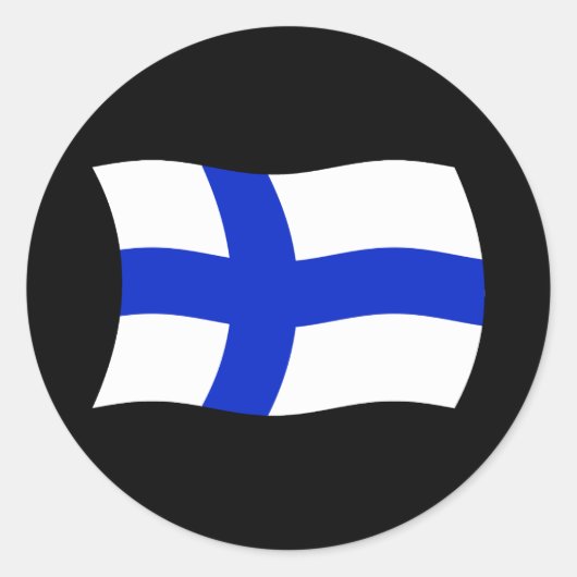 Finnland Flaggenaufkleber Runder Aufkleber (Vorderseite)